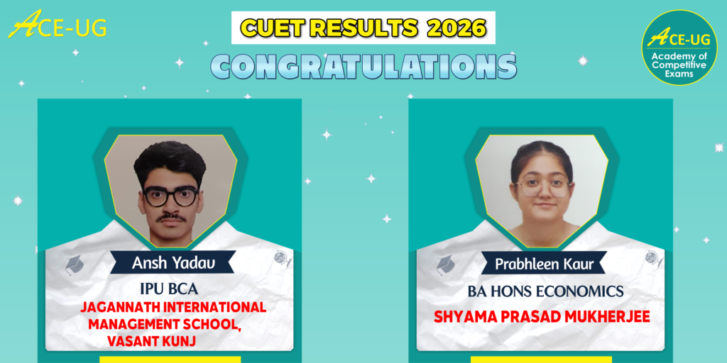 Ace-UG ncet result 2026 Ansh Yadav, Prabhleen Kaur