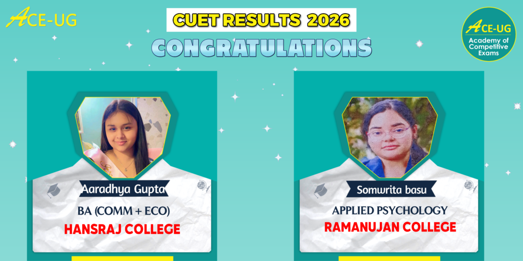 Ace-UG ncet result 2026 Aradhya Gupta, Somwrita Basu
