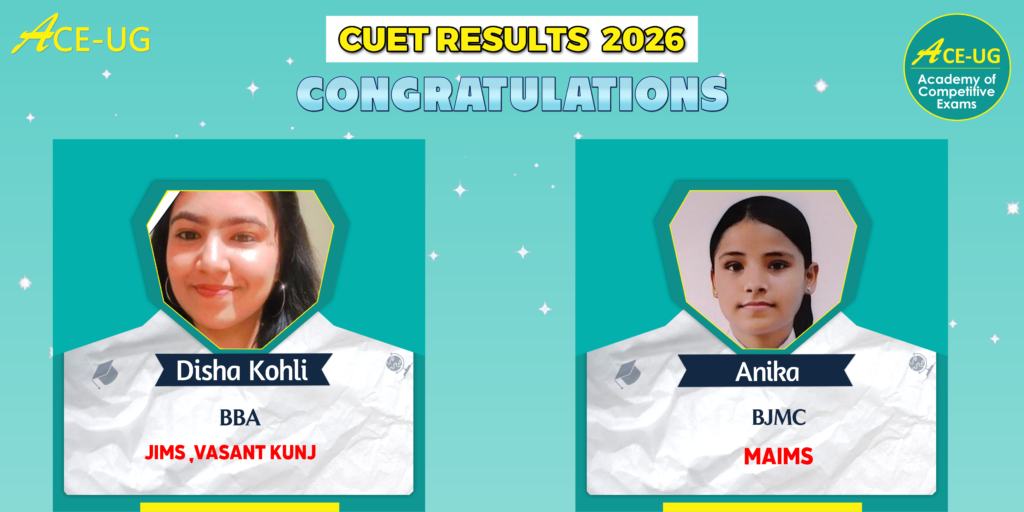 Ace-UG ncet result 2026 Disha Kohli, Anika