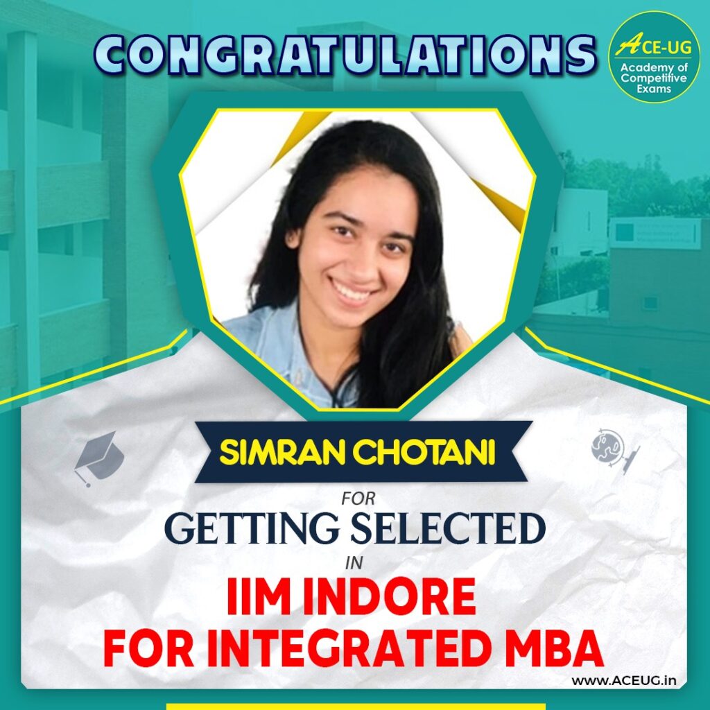 Ace-UG ncet result 2026 Simran Chotani