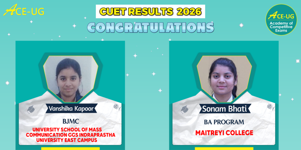 Ace-UG ncet result 2026 Vanshika Kapoor, Sonam Bhati